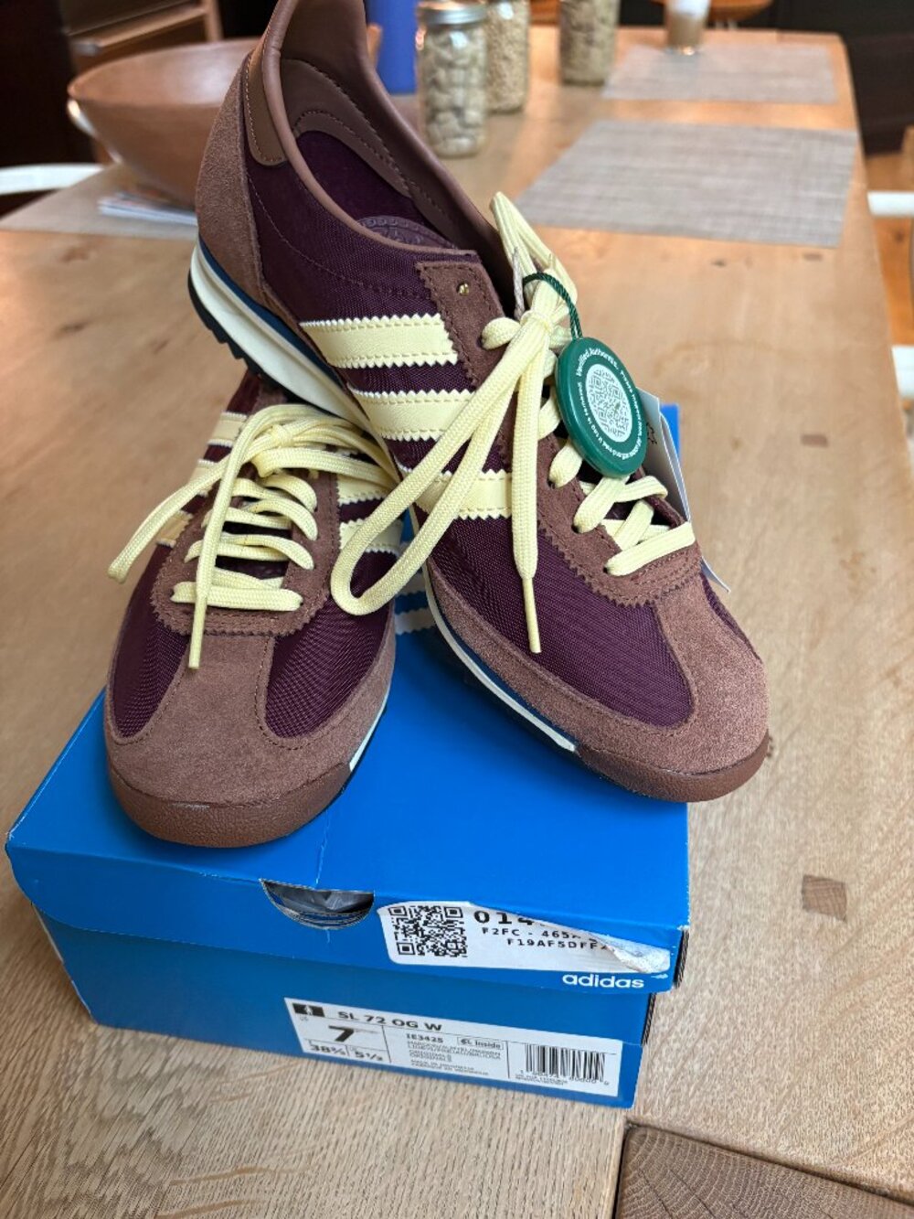 Adidas SL 72 OG W Women's Size 7 UK 5 1/2 F 38 2/3 Brown/Yellow  NWT